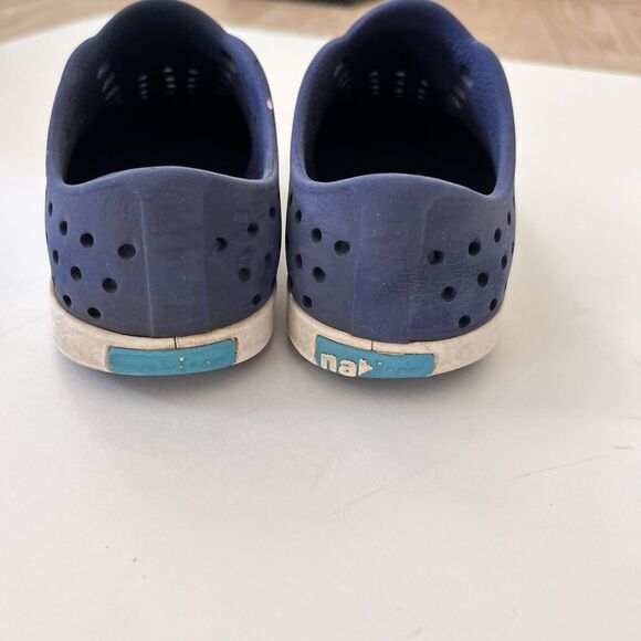 Native Shoes Regatta Blue & Shell White - Jefferson Kids Waterproof - Kids 9 - Picture 4 of 8